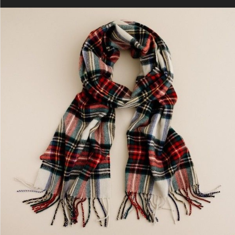 J. Crew tartan plaid wool scarf